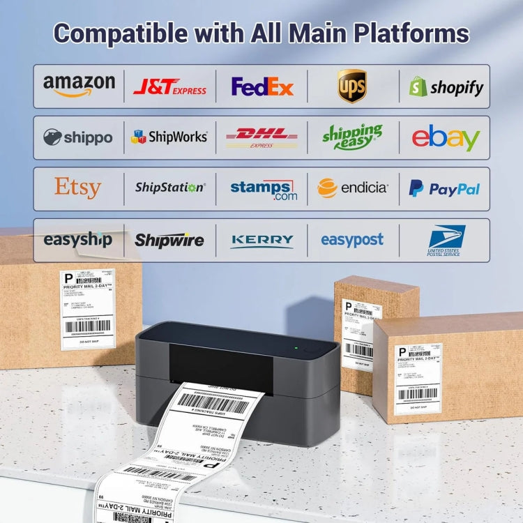 Phomemo PM245-BT Bluetooth Shipping Label Printer Support Labels Width  1- 4.6 Inch(US Plug) - Printer by Phomemo | Online Shopping UK | buy2fix