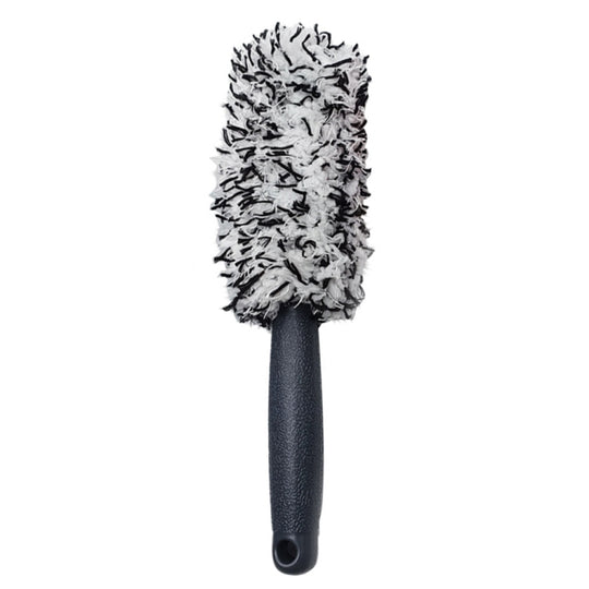 30cm Microfiber Long-handled Plush Tire Cleaning Brush(Black White)