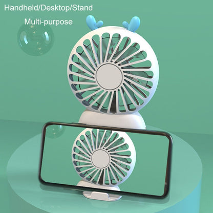 Summer Cartoon Pocket Handheld Stand Fan Rechargeable Silent Mini Fan(Pink) - Electric Fans by buy2fix | Online Shopping UK | buy2fix