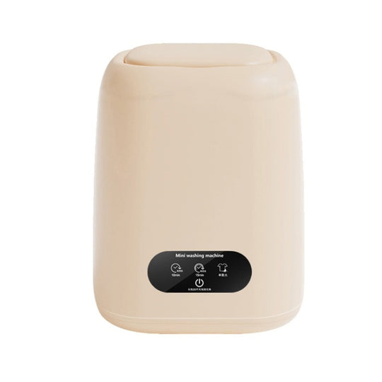 Small Household Portable Underwear Washing Machine, Size: EU Plug(Milk Yellow)
