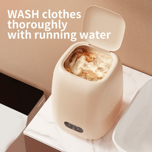 Small Household Portable Underwear Washing Machine, Size: EU Plug(Milk Yellow) by buy2fix