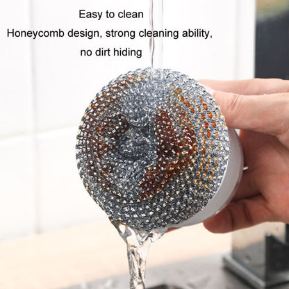 Kitchen Press Stain Removal Brush With Soap Dispenser Descaling Cleaning Pot Brush(Grey) - Cleaning Tools by buy2fix | Online Shopping UK | buy2fix