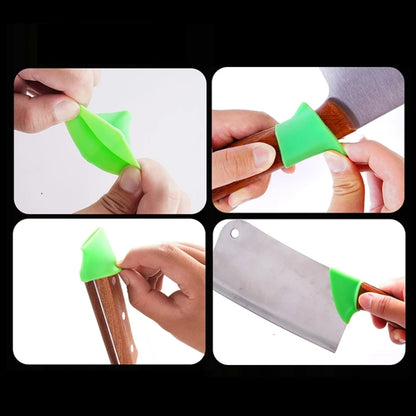 5pairs Home Kitchen Silicone Handle Protector Knife Back Protective Cover - Gadgets by buy2fix | Online Shopping UK | buy2fix