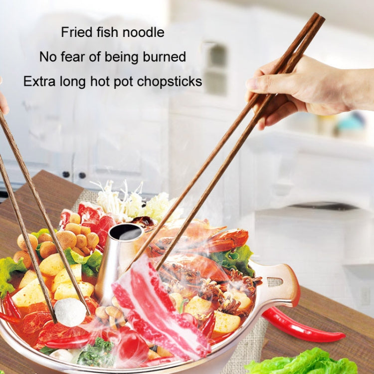 42cm Wooden Extra Long Chopsticks Household Anti-scald Non-slip Chopsticks For Hotpot Frying - Cutlery Sets by buy2fix | Online Shopping UK | buy2fix