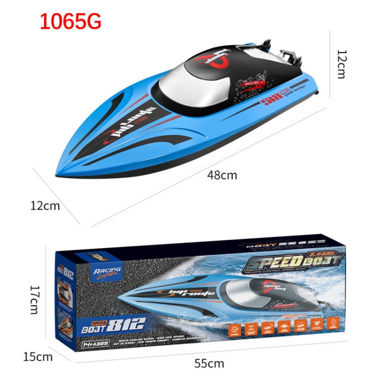 812 High-Speed RC Boat Large Horsepower Speedboat Long Endurance Waterproof Boys Water Toy Dual Batteries(Orange) - RC Boats by buy2fix | Online Shopping UK | buy2fix