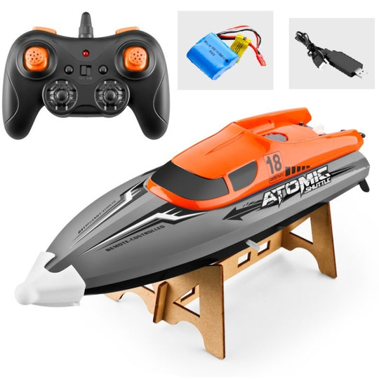 EB02 2.4G Wireless RC Boat Circulating Water-Cooled High-Speed Speedboat Racing Boat Model Toy(Orange)