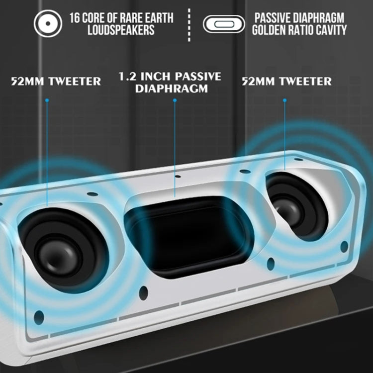 NBY 6690 TWS Couplet FM Multifunctional Desktop Plug-in Card Bluetooth Speaker(Grey) - Desktop Speaker by NBY | Online Shopping UK | buy2fix