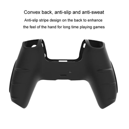 For PS5 Gamepad Silicone Protective Case Anti-Skid Soft Silicone Cover, Color: White+8 Hats - Cases by buy2fix | Online Shopping UK | buy2fix