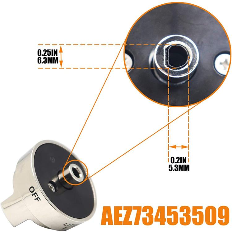 Oven Stove Knob Assembly For AEZ73453509/AEZ72909008(Silver) - Replacement Accessories by buy2fix | Online Shopping UK | buy2fix