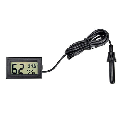 With Probe Digital Thermometer Hygrometer Electronic Temperature Detection Sensor, Model: FY-12 Black - Thermometer by buy2fix | Online Shopping UK | buy2fix