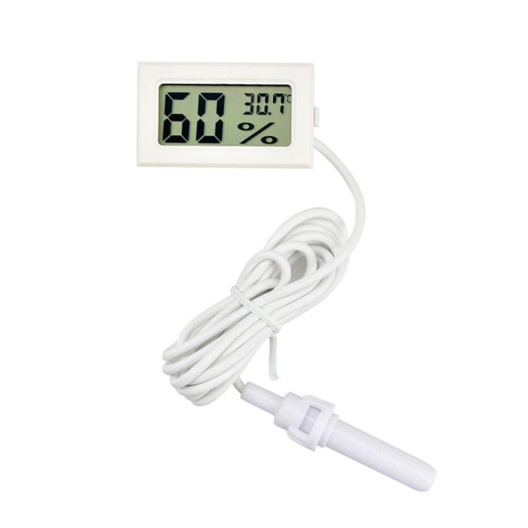 With Probe Digital Thermometer Hygrometer Electronic Temperature Detection Sensor, Model: FY-12 White - Thermometer by buy2fix | Online Shopping UK | buy2fix
