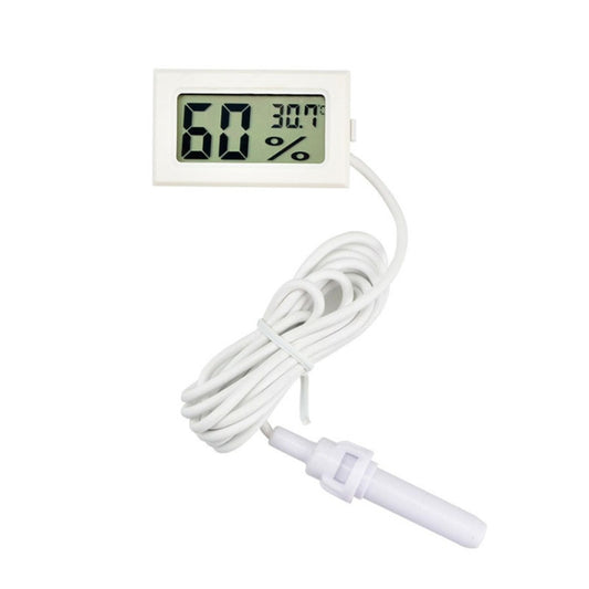 With Probe Digital Thermometer Hygrometer Electronic Temperature Detection Sensor, Model: FY-12 White - Thermometer by buy2fix | Online Shopping UK | buy2fix