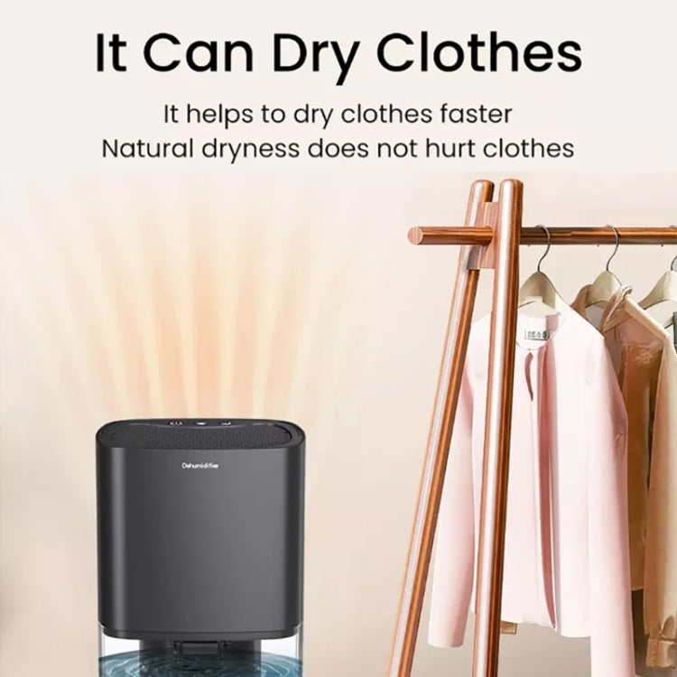 1L 36W Air Dehumidifier for Home Damp Drying Clothes with 7 colors Light US Plug(Black) - Dehumidifiers by buy2fix | Online Shopping UK | buy2fix