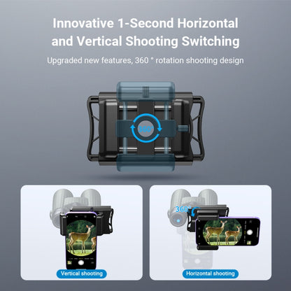 APEXEL F002X Universal Phone Adapter for Monoculars Binoculars Smartphone Holder Clip(Black) - Lens & Accessories by APEXEL | Online Shopping UK | buy2fix