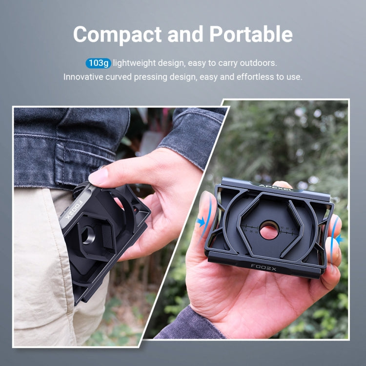 APEXEL F002X Universal Phone Adapter for Monoculars Binoculars Smartphone Holder Clip(Black) - Lens & Accessories by APEXEL | Online Shopping UK | buy2fix