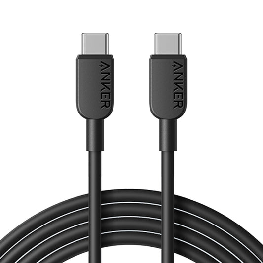 ANKER A81E1 0.9m 60W Dual Type-C Data Cell Phone Dual Head Fast Charging Cable(Black) - USB-C & Type-C Cable by ANKER | Online Shopping UK | buy2fix