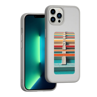 For iPhone 13 Pro NFC Four-Color E-ink Screen DIY Phone Case(Gray) - iPhone 13 Pro Cases by buy2fix | Online Shopping UK | buy2fix