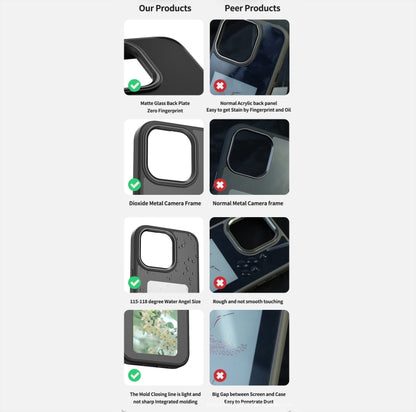 For iPhone 14 NFC Four-Color E-ink Screen DIY Phone Case(Gray) - iPhone 14 Cases by buy2fix | Online Shopping UK | buy2fix