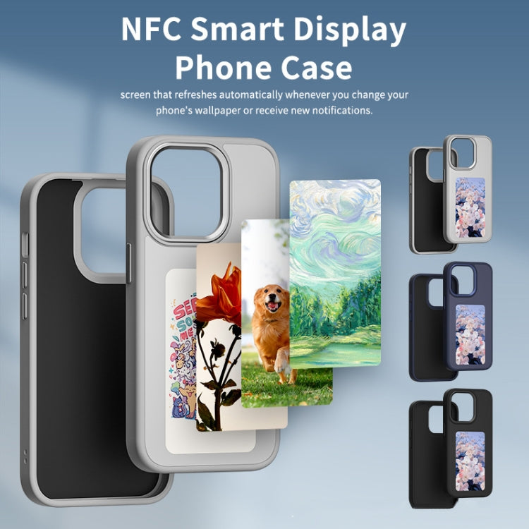 For iPhone 13 Pro Max NFC Four-Color E-ink Screen DIY Phone Case(Black) - iPhone 13 Pro Max Cases by buy2fix | Online Shopping UK | buy2fix