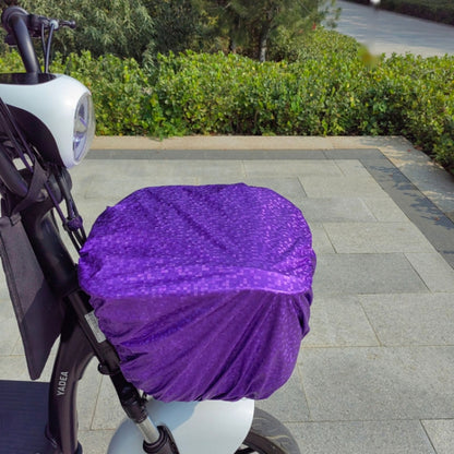 Battery Car Front Basket Rain Cover Bicycle Basket Waterproof Bag Universal, Size: Large(Purple) by buy2fix