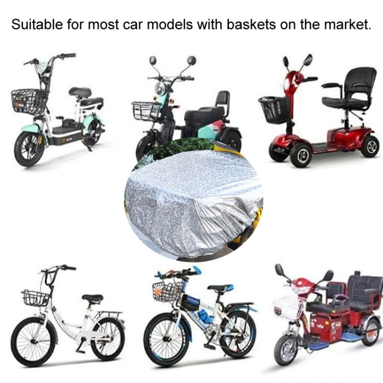 Battery Car Front Basket Rain Cover Bicycle Basket Waterproof Bag Universal, Size: Large(Purple) by buy2fix