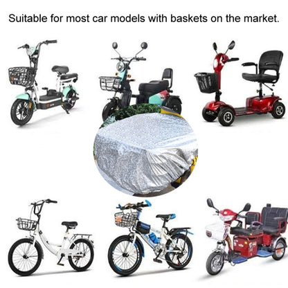 Battery Car Front Basket Rain Cover Bicycle Basket Waterproof Bag Universal, Size: Large(Purple) by buy2fix