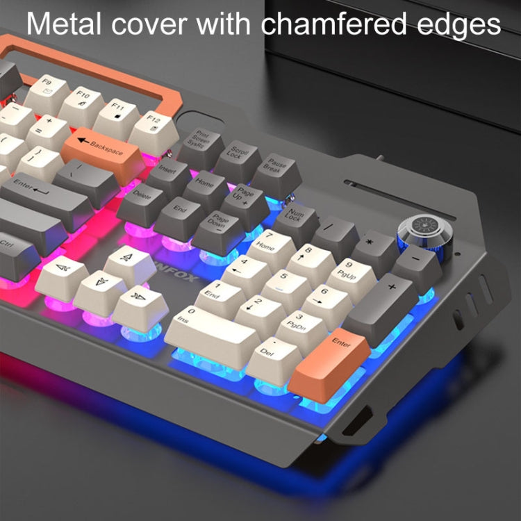 XUNSVFOX K90 Mechanical Feeling Metal Keyboard Gaming Computer Wired Keyboard(Shimmer) - Wired Keyboard by XUNSVFOX | Online Shopping UK | buy2fix