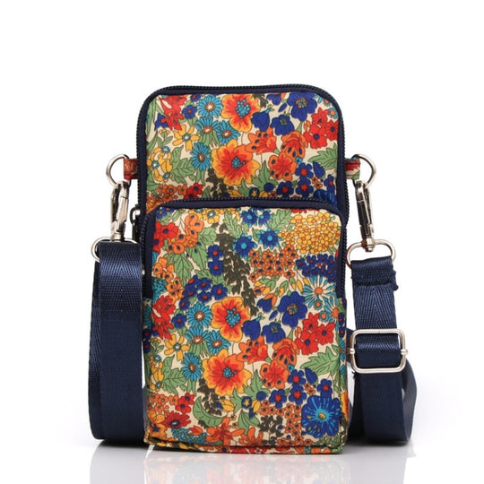 Printed Crossbody Mobile Phone Bag Mini Wallet With Arm Band, Style: Scenery