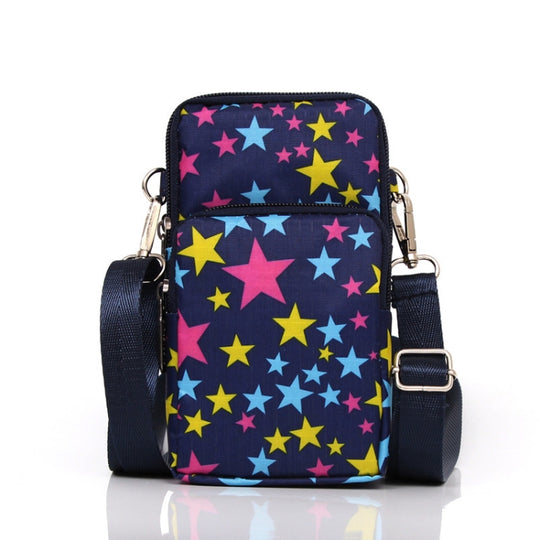 Printed Crossbody Mobile Phone Bag Mini Wallet With Arm Band, Style: Star