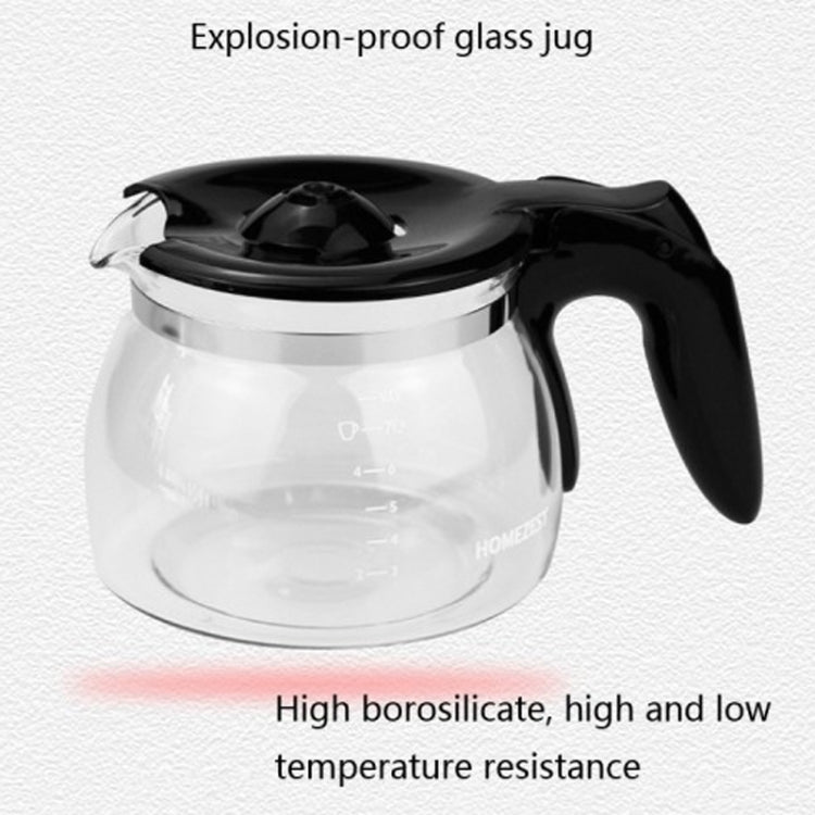 HOMEZEST 600W 0.65L  Automatic Drip Coffee Maker with Glass Carafe 2-6 Cup Capacity(Green UK Plug) - Coffee Tools by HOMEZEST | Online Shopping UK | buy2fix