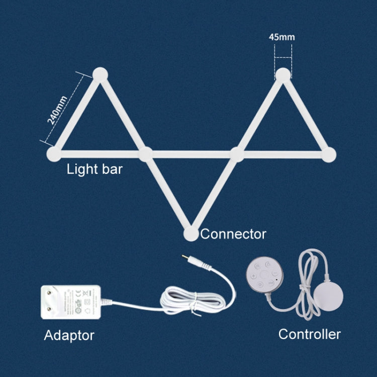 JSK-P26 Smart WiFi Bluetooth Version RGB Direct Illumination Phantom Splicing Light, Support Amazon Alexa / Google Assistant / DuerOS, Style: 9 Sections+UK Plug Adapter(White) - Novelty Lighting by buy2fix | Online Shopping UK | buy2fix