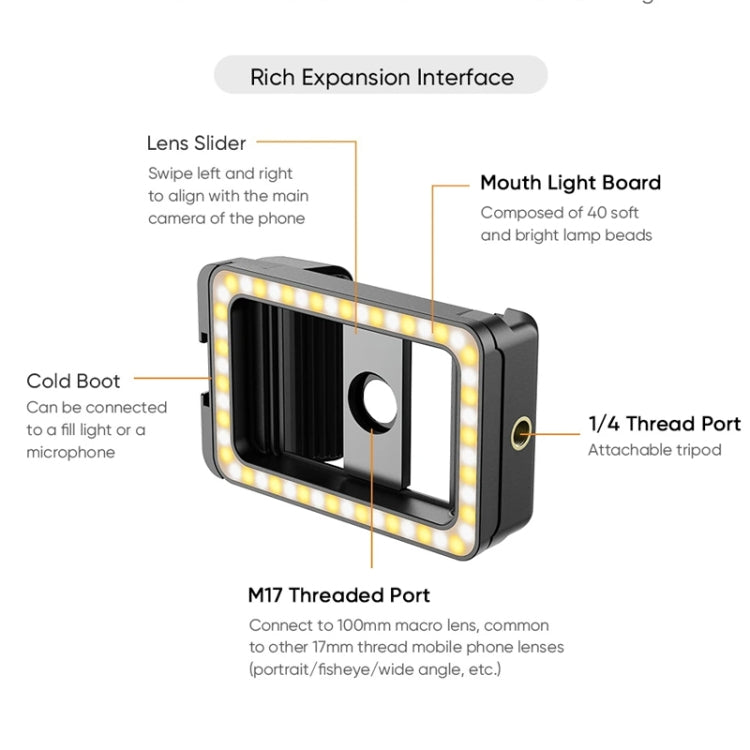 APEXEL 4K HD 100mm Macro Lens With LED Fill Light Set for Smartphones - Macro & Wide-angle by APEXEL | Online Shopping UK | buy2fix