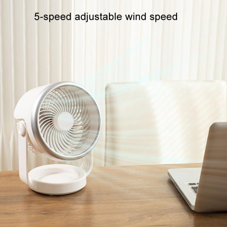 Air Circulating Fan USB Charging Desktop Quiet Fan(White) - Electric Fans by buy2fix | Online Shopping UK | buy2fix