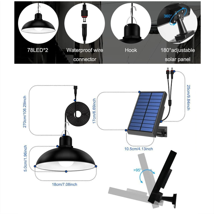 IP65 Waterproof Outdoor Solar LED Bulb Chandelier Indoor Lights, Spec: Single White Light no Remote - Solar Lights by buy2fix | Online Shopping UK | buy2fix