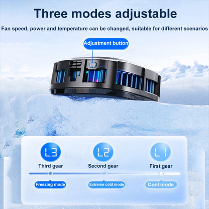 X76 Magnetic Digital Display Semiconductor Mobile Phone Radiator with Chip(Black Gold) - Cooling Fan Radiator by buy2fix | Online Shopping UK | buy2fix