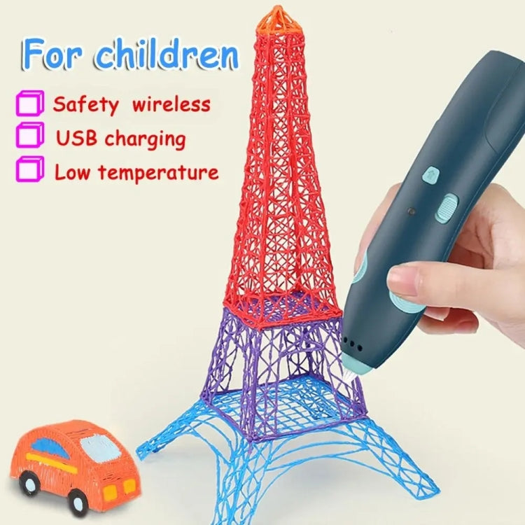 USB Charging Low-Temperature Wireless Graffiti Printing Pen Set Children DIY 3D Painting Pen(Pink) - 3D Printer by buy2fix | Online Shopping UK | buy2fix