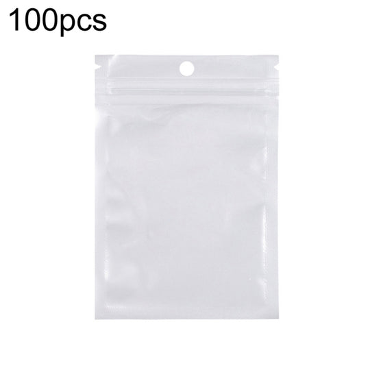 6 x 8cm 100pcs Pearlescent Film Packaging Ziplock Bag Translucent Plastic Self-Sealing Bags