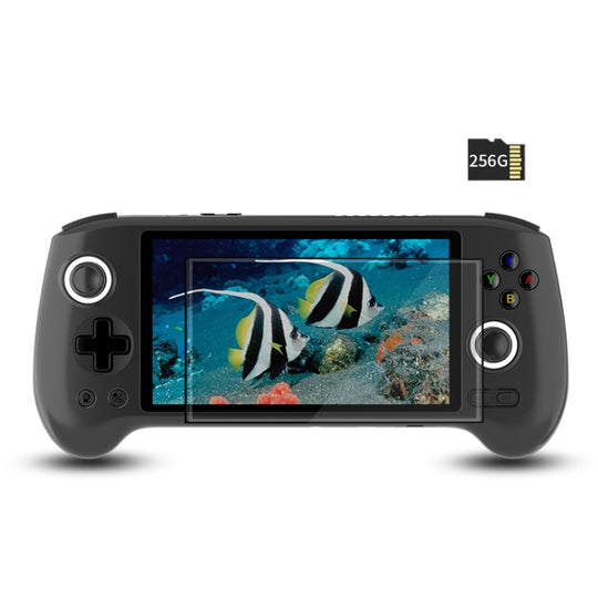 ANBERNIC RG556 Handheld Game Console Android 13 System 5.48-Inch AMOLED Screen WIFI Bluetooth Game Player 128GB+256GB(Black)