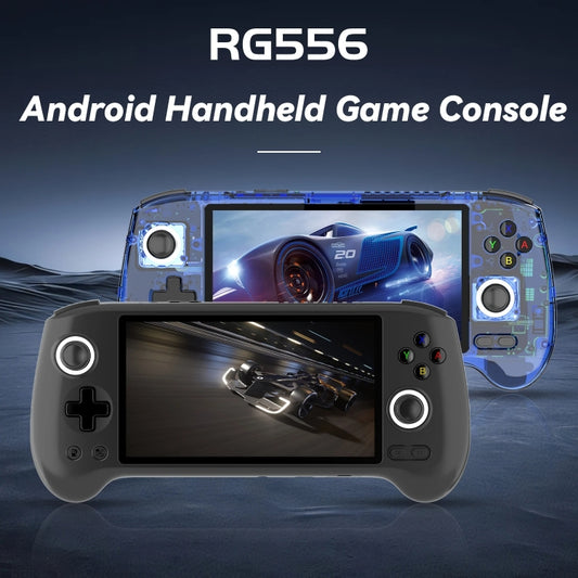 ANBERNIC RG556 Handheld Game Console Android 13 System 5.48-Inch AMOLED Screen WIFI Bluetooth Game Player 128GB+256GB(Black) by ANBERNIC