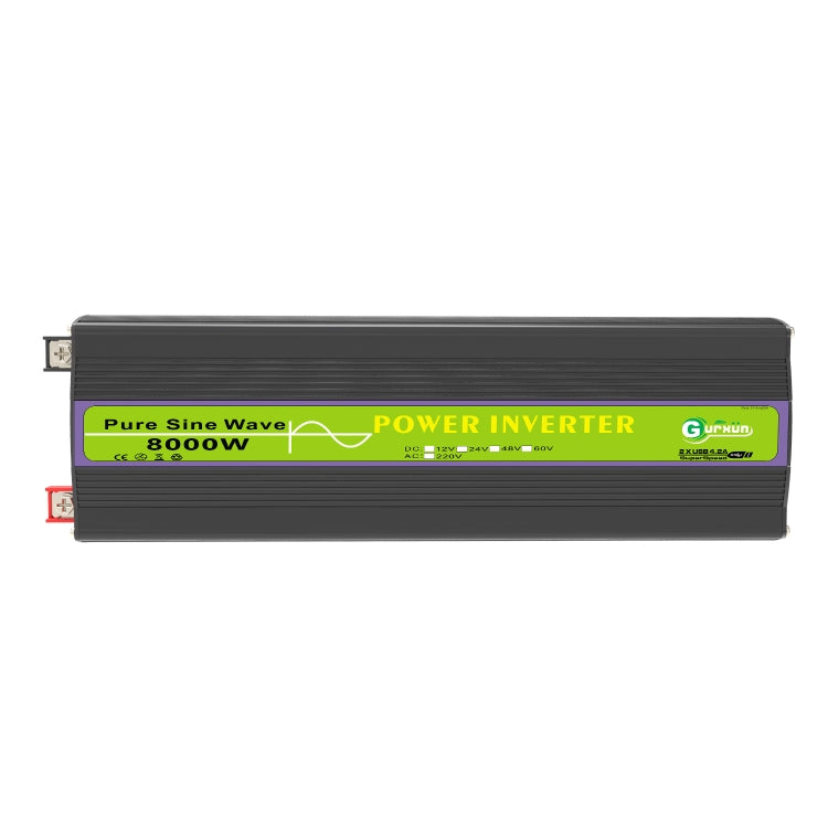 Gurxun 48V-220V 8000W Pure Sine Wave Inverter Car Single Digital Display Voltage Converter - Pure Sine Wave by Gurxun | Online Shopping UK | buy2fix