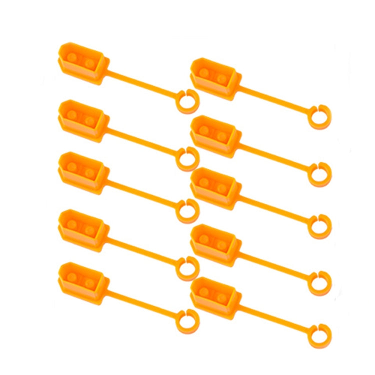10pcs /Pack XT60 Lithium Battery Plug Protective Cover Plug Dustproof Anti-oxidation Insulation Cover(Yellow) - Others by buy2fix | Online Shopping UK | buy2fix