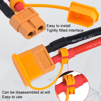 10pcs /Pack XT60 Lithium Battery Plug Protective Cover Plug Dustproof Anti-oxidation Insulation Cover(Yellow+Red) - Others by buy2fix | Online Shopping UK | buy2fix