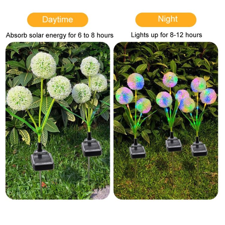 Dandelion Lawn Ground Plug Light Decoration Outdoor Solar LED Garden Lights, Model: 3 Head - Solar Lights by buy2fix | Online Shopping UK | buy2fix