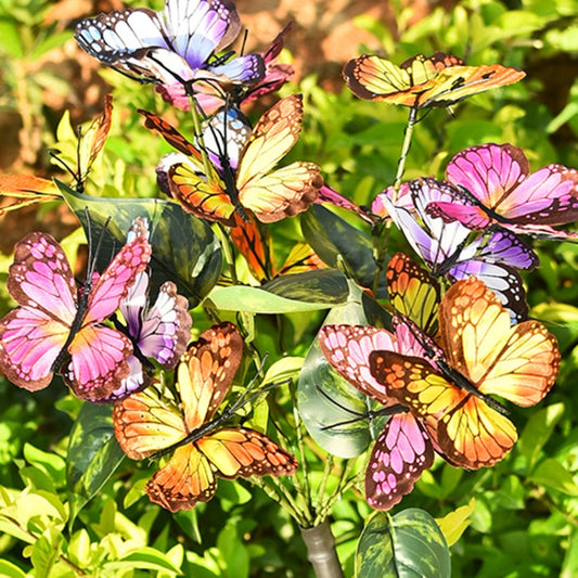 Lawn Ground Plug Light Decoration Outdoor Solar LED Garden Lights, Model: Butterfly Flower by buy2fix