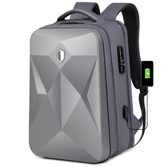 17 inch Password Lock Large Capacity Waterproof Laptop Backpack with USB Port(Dark Gray)
