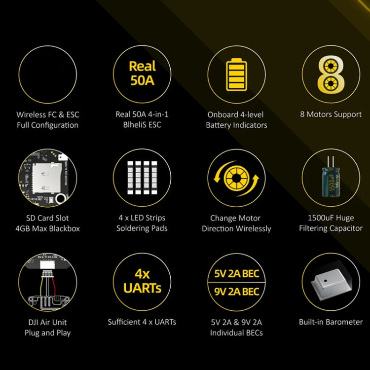 SpeedyBee BLS 50A 4-in-1 ESC 3-6S Lipo Barometer For RC Drone - Flight Controller by buy2fix | Online Shopping UK | buy2fix