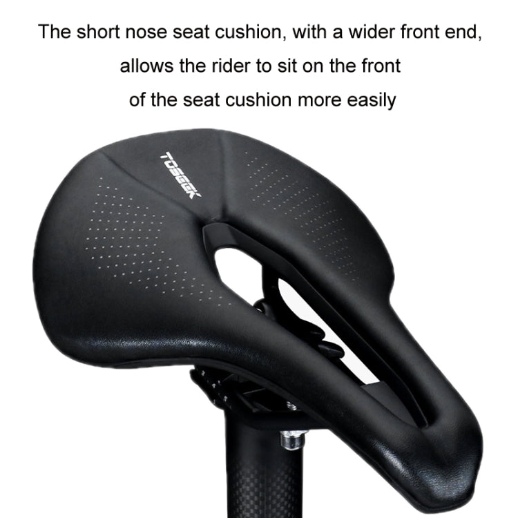 TOSEEK Bicycle Wide Seat Cushion Shock Absorption Comfortable Saddle, Color: Black - Bicycle Saddle by TOSEEK | Online Shopping UK | buy2fix