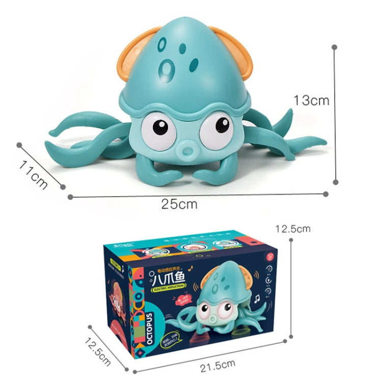 Children Electrical Sensor Octopus Toy Automatic Obstacle Avoidance Sound Light Crawling Quirky Toy(Green) - Electronic Pets by buy2fix | Online Shopping UK | buy2fix