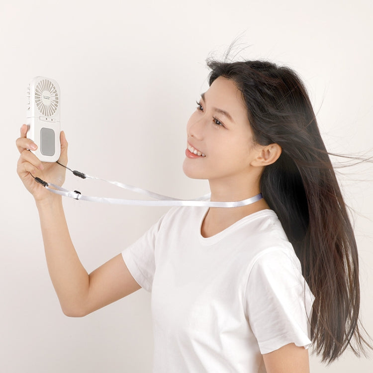 USB Charging Folding Outdoor Handheld Mini Cold Compress Fan Desktop Cooling Fan(White) - Electric Fans by buy2fix | Online Shopping UK | buy2fix