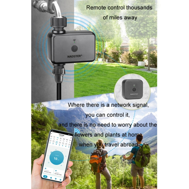 NADSTER US Plug Bluetooth WiFi Remote Automatic Timed Flower Watering Controller, Specification: Dual Outlet - Watering & Irrigation by NADSTER | Online Shopping UK | buy2fix